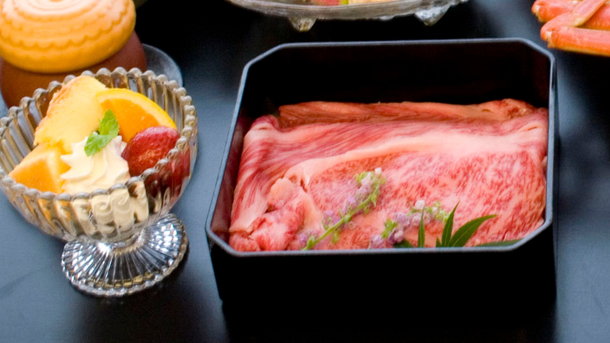 美食プレートとしまね和牛しゃぶしゃぶ＋姿蟹会席　＜11月〜3月＞