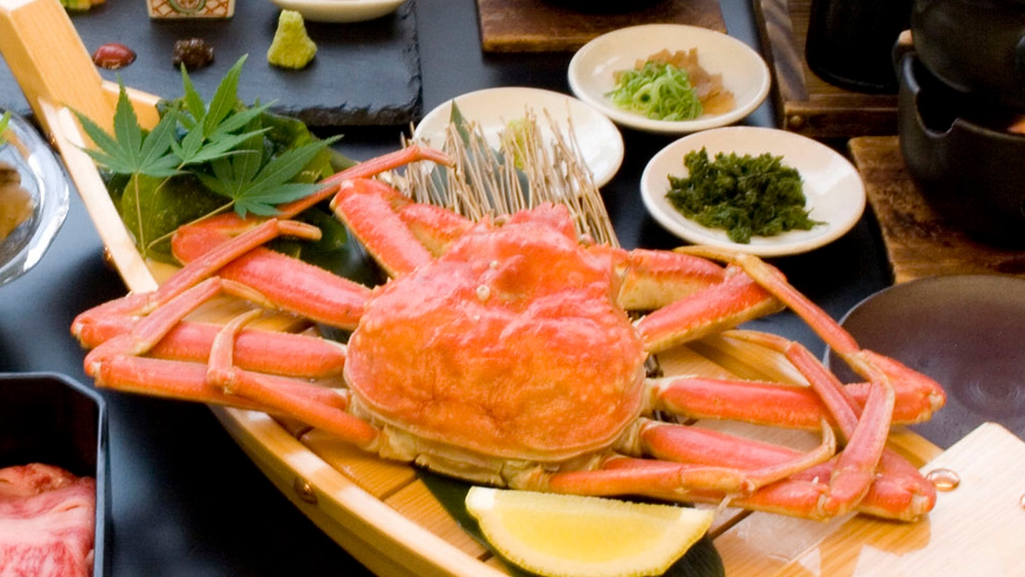美食プレートとしまね和牛しゃぶしゃぶ＋姿蟹会席　＜11月〜3月＞