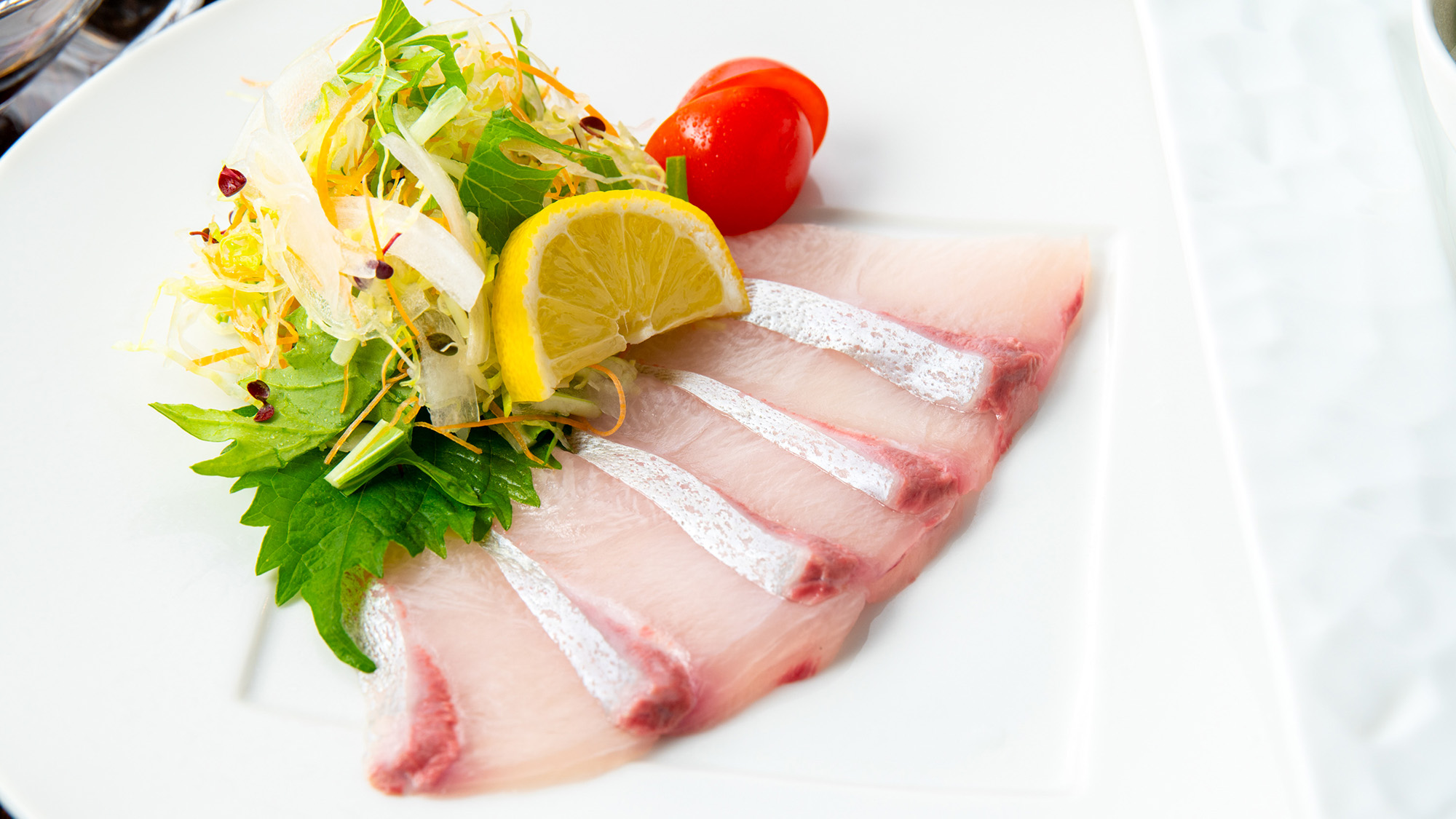 【Dinner】鮮魚のカルパッチョ（一例）