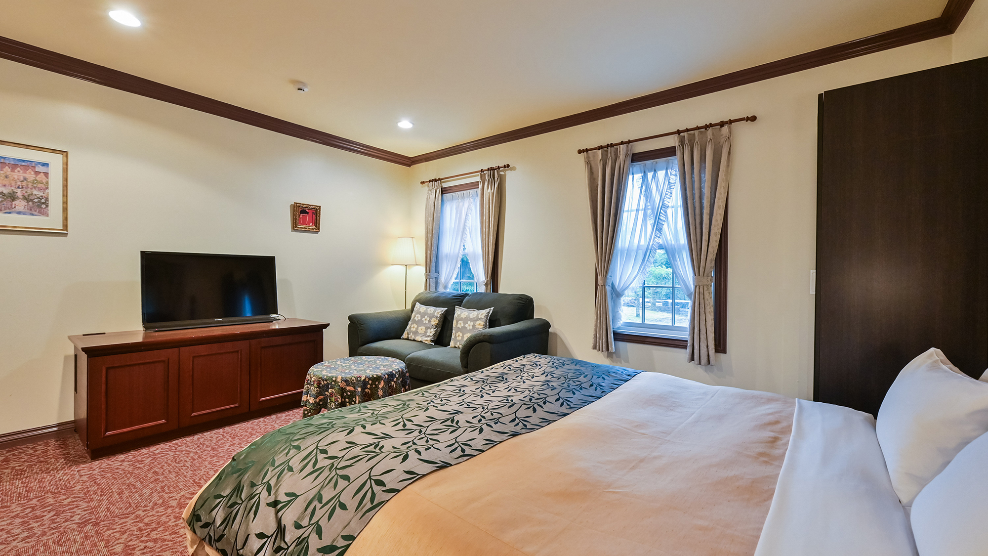 【ダブル】広々としたベッドで良質な睡眠を