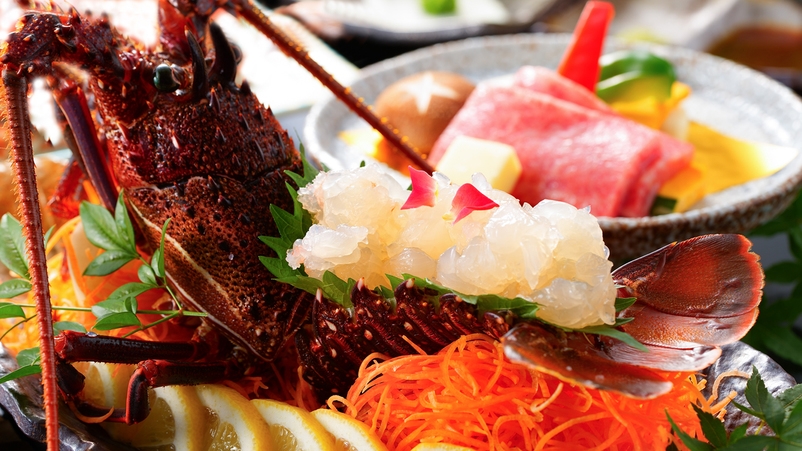【佐賀牛＆伊勢海老】★佐賀牛陶板焼きと伊勢海老のお造りが味わえる期間限定特別プラン！※カニ無しです