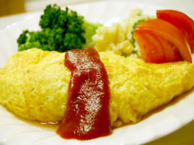■朝食　オムライス１　当館では、卵料理も提供です。