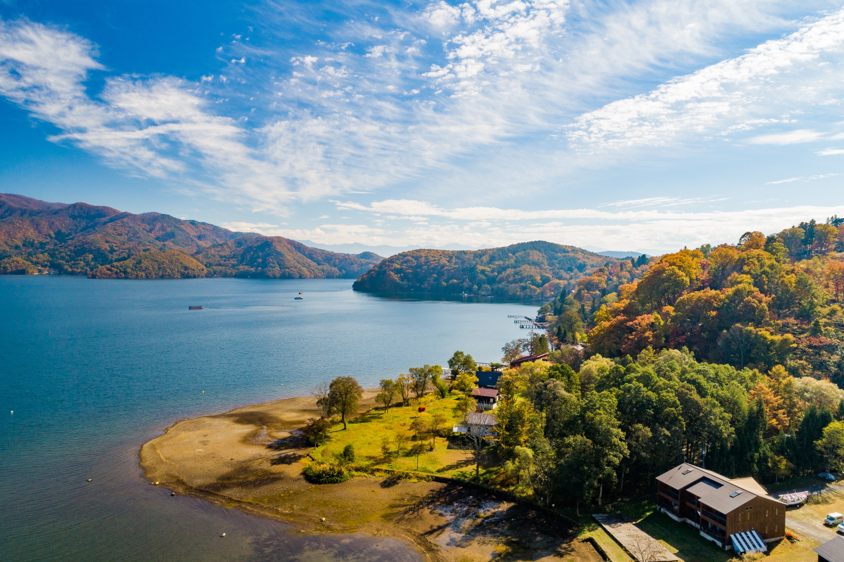野尻湖　空から