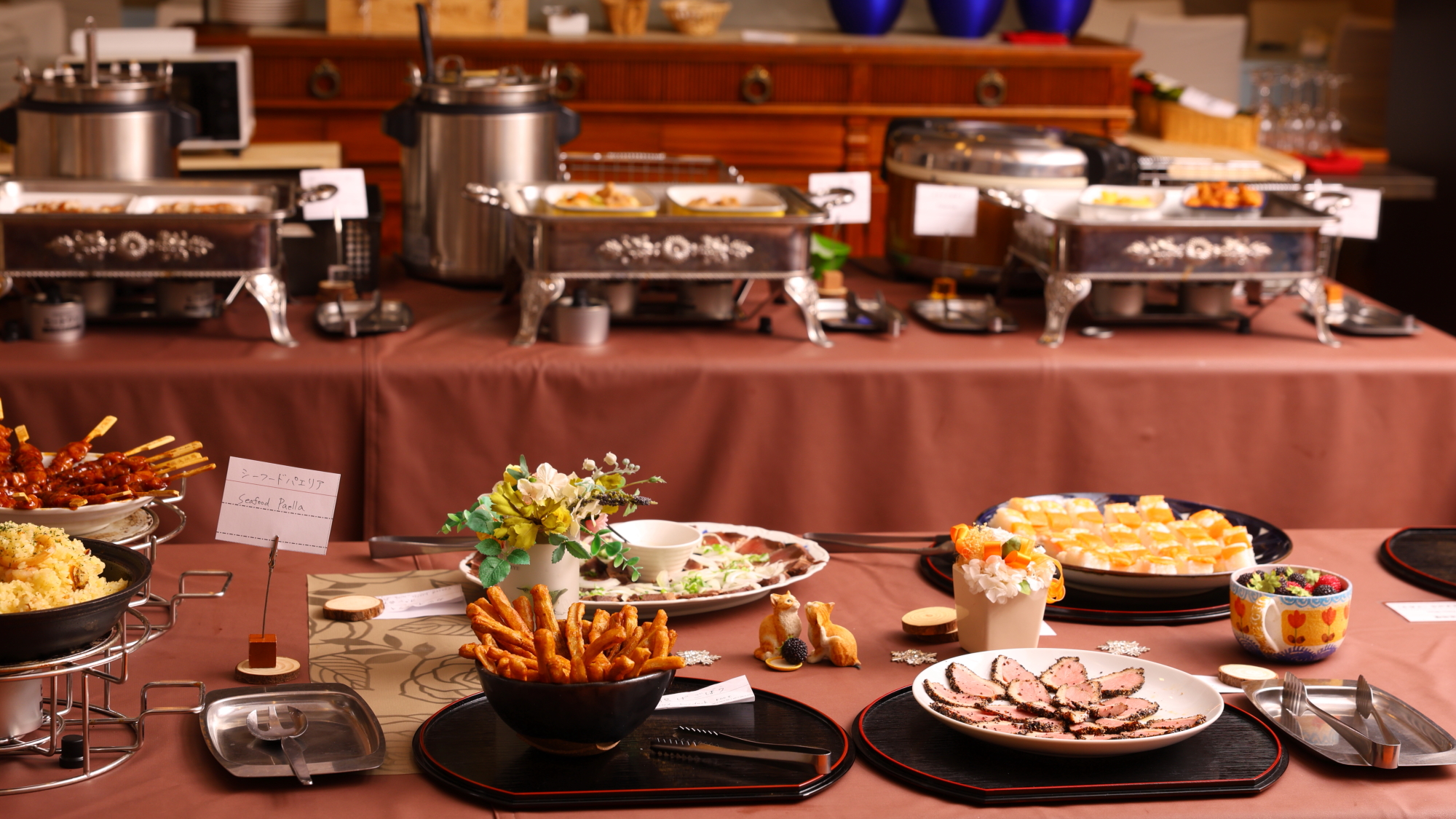 夕食バイキング一例