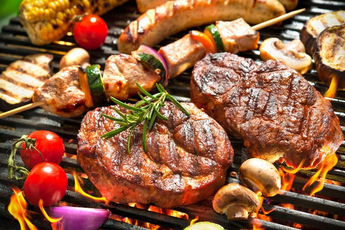 【BBQ+飲み放題プレミアム+2食ビュッフェ付】今年のBBQは一味違います！【レストランテラス】