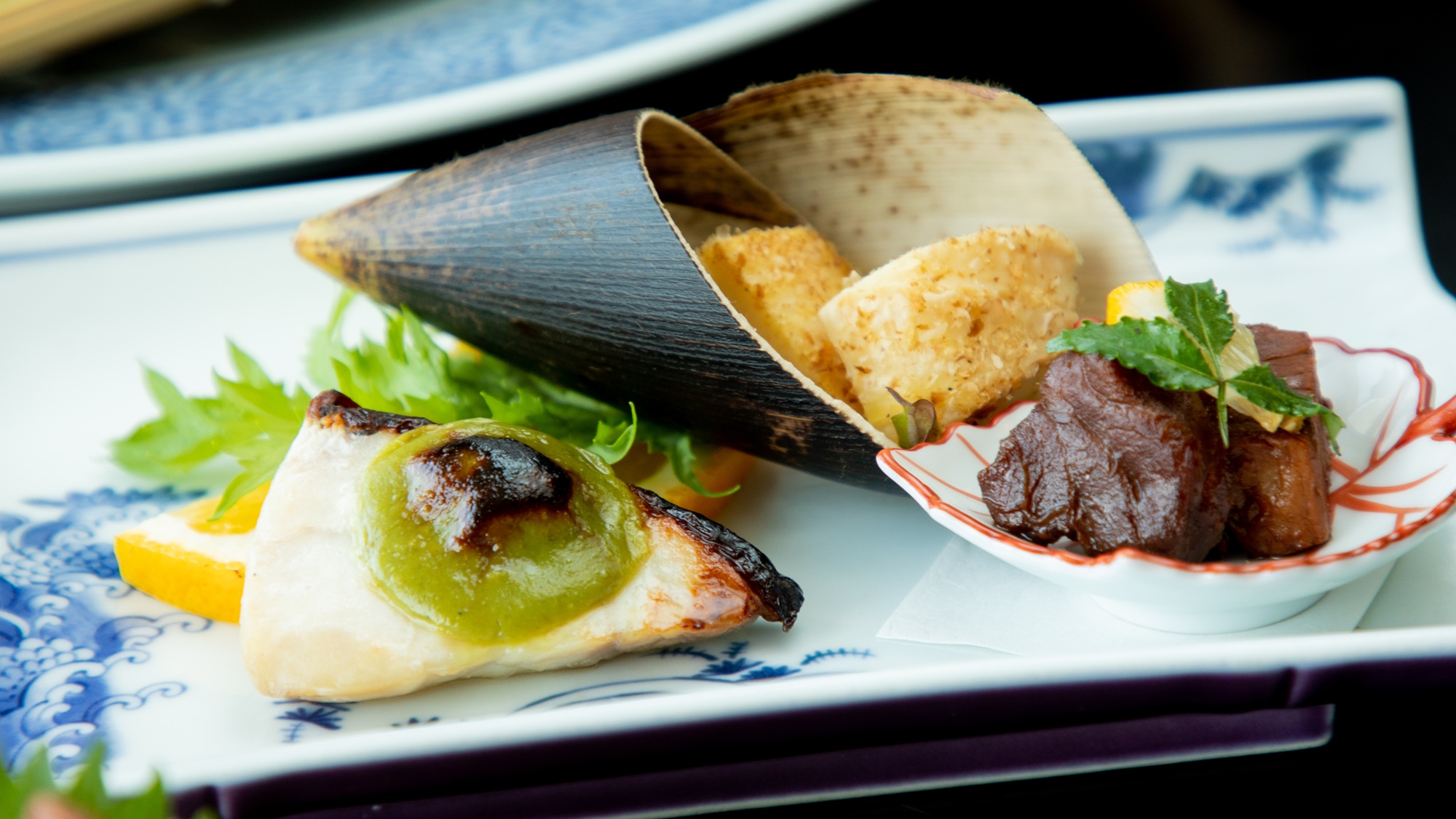 【お料理一例】口に入れると香ばしい味わいがフワッと広がる焼物。