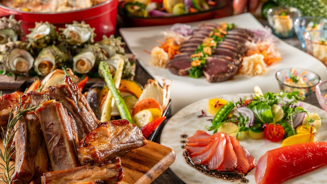 【ビュッフェ×選べる4種の特別料理】食べ放題プランに4種の高級食材から一品をチョイス！