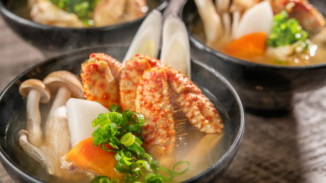 【青森の春ビュッフェ】トゲ栗ガニ味噌汁（4月～6月）