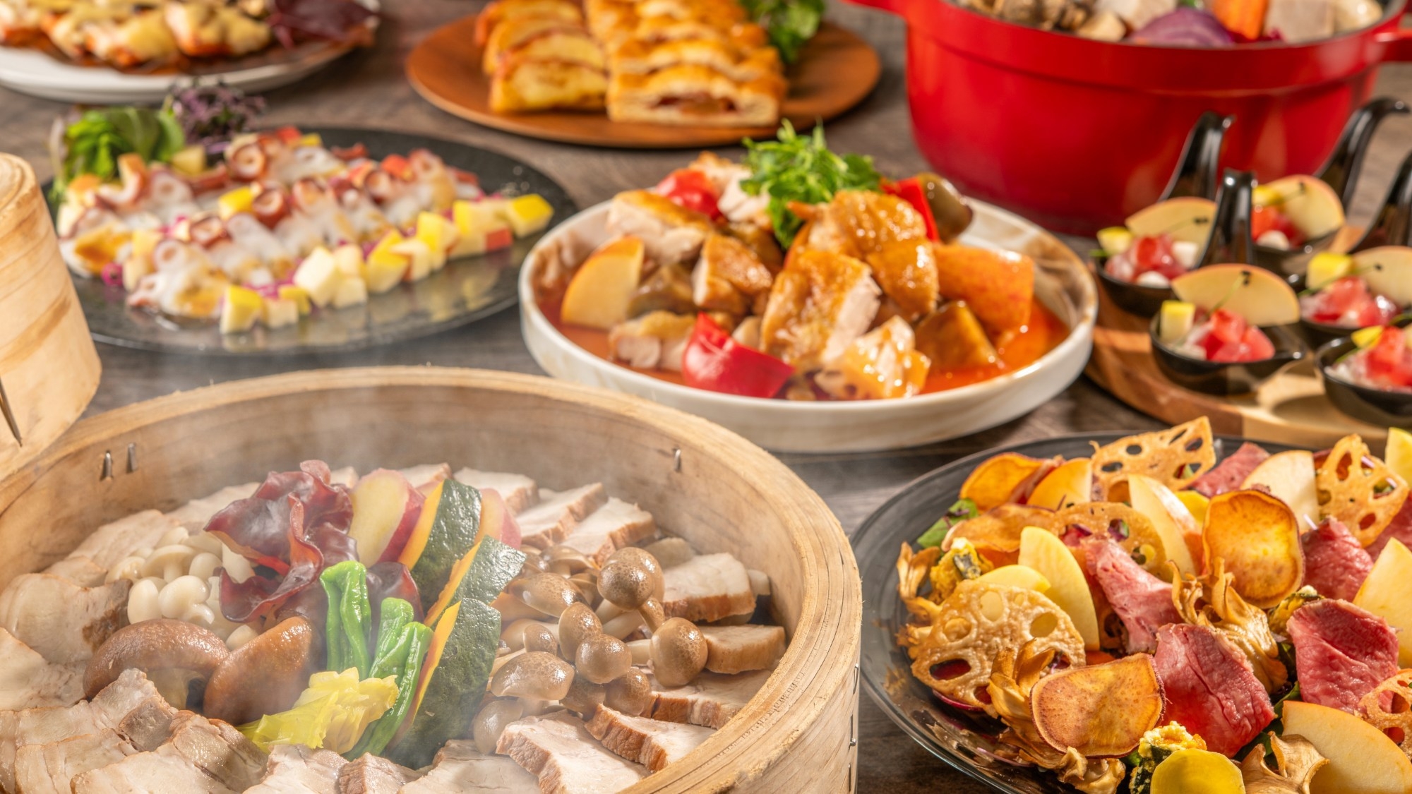 【青森の秋　林檎づくしで土地の恵みを味わうビュッフェ】 1泊2食付