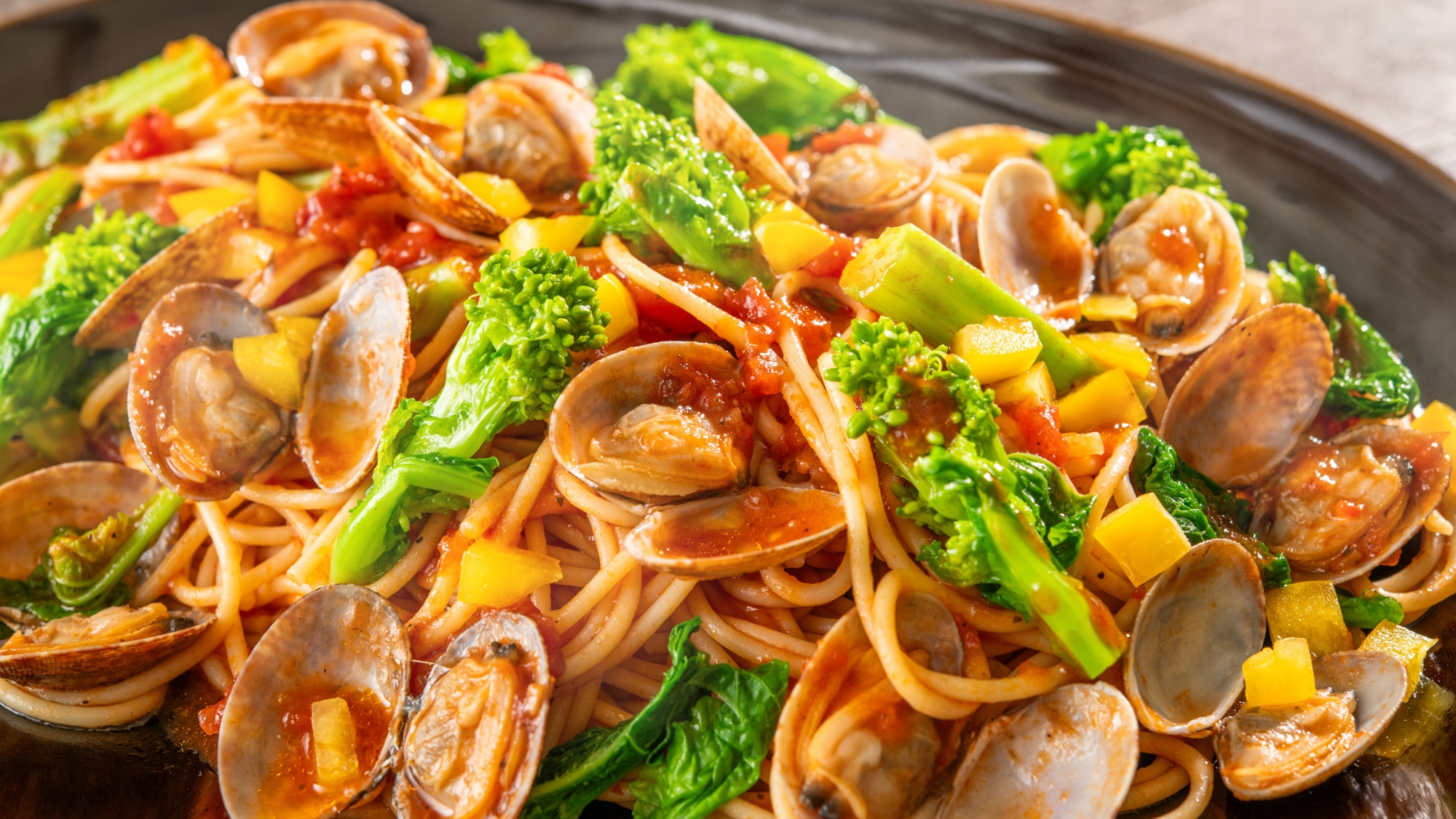 【青森の春ビュッフェ】浅利と菜の花のパスタ（4月～6月）