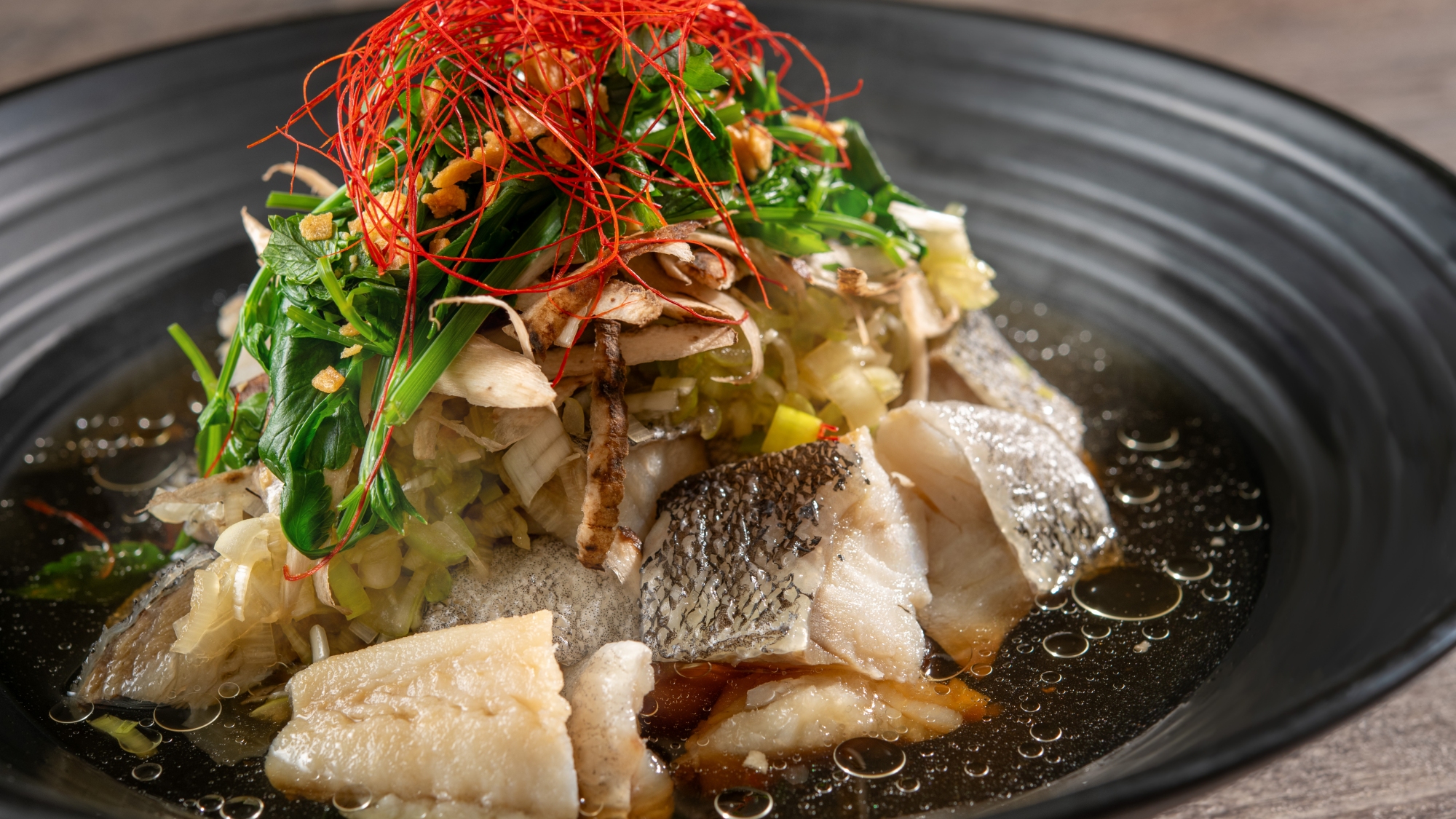 【青森の冬ビュッフェ】タラの薬味エスニックソース（12月〜3月）