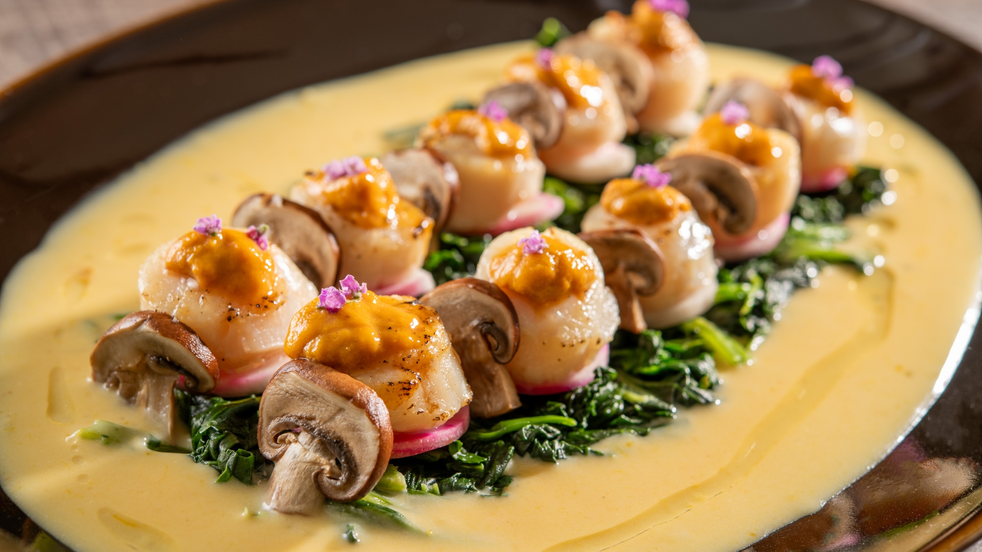 【青森の冬ビュッフェ】ホタテのポワレうにソース（12月〜3月）