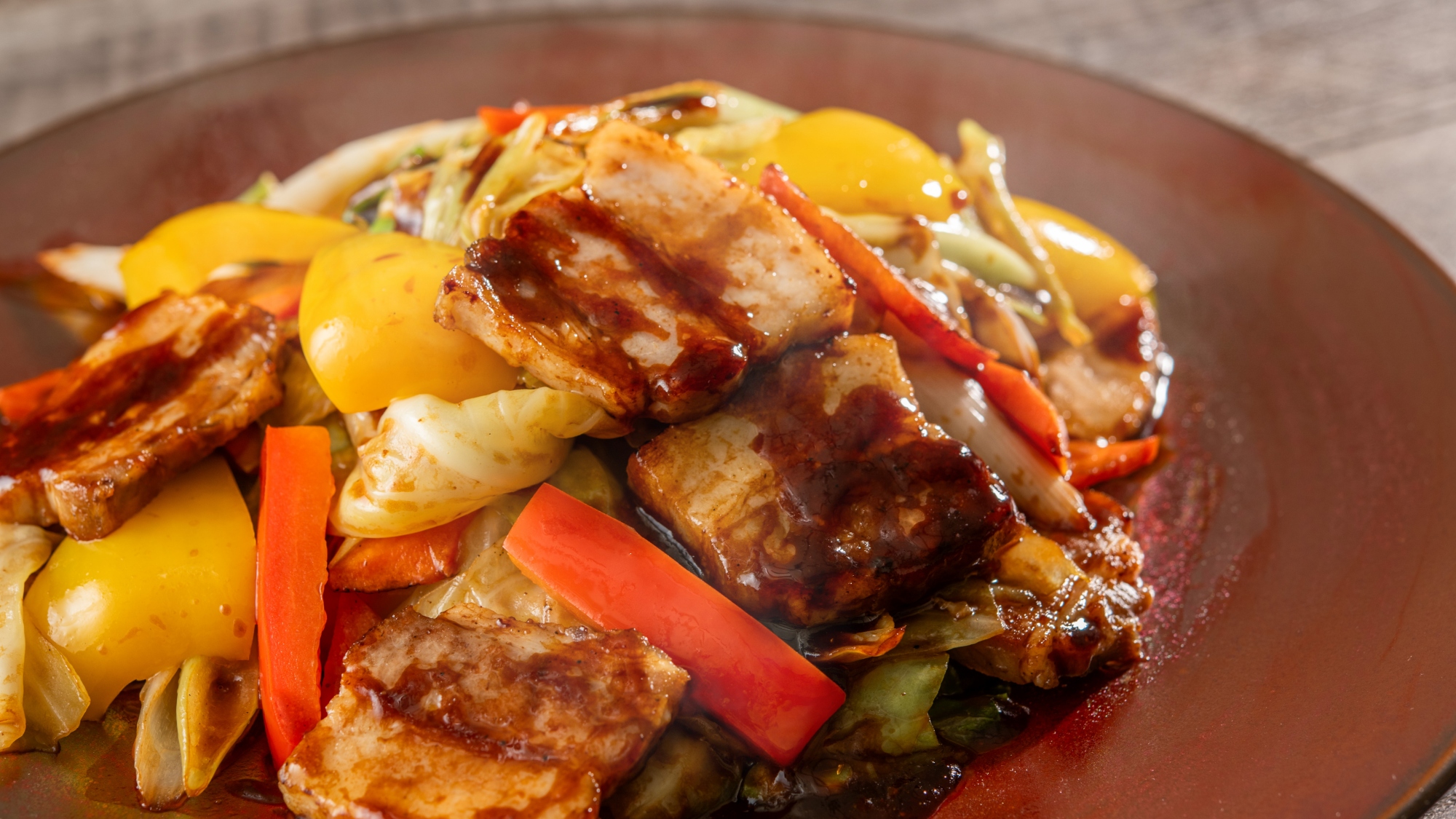 【青森の春ビュッフェ】アップルポークの回鍋肉（4月～6月）