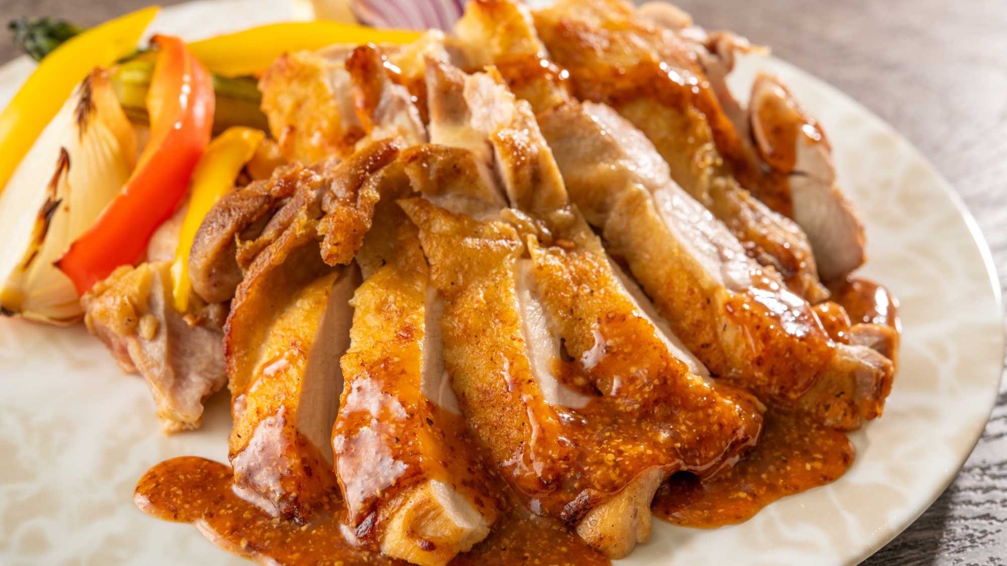 【青森の春ビュッフェ】チキンのグリル粒マスタードソース（4月～6月）