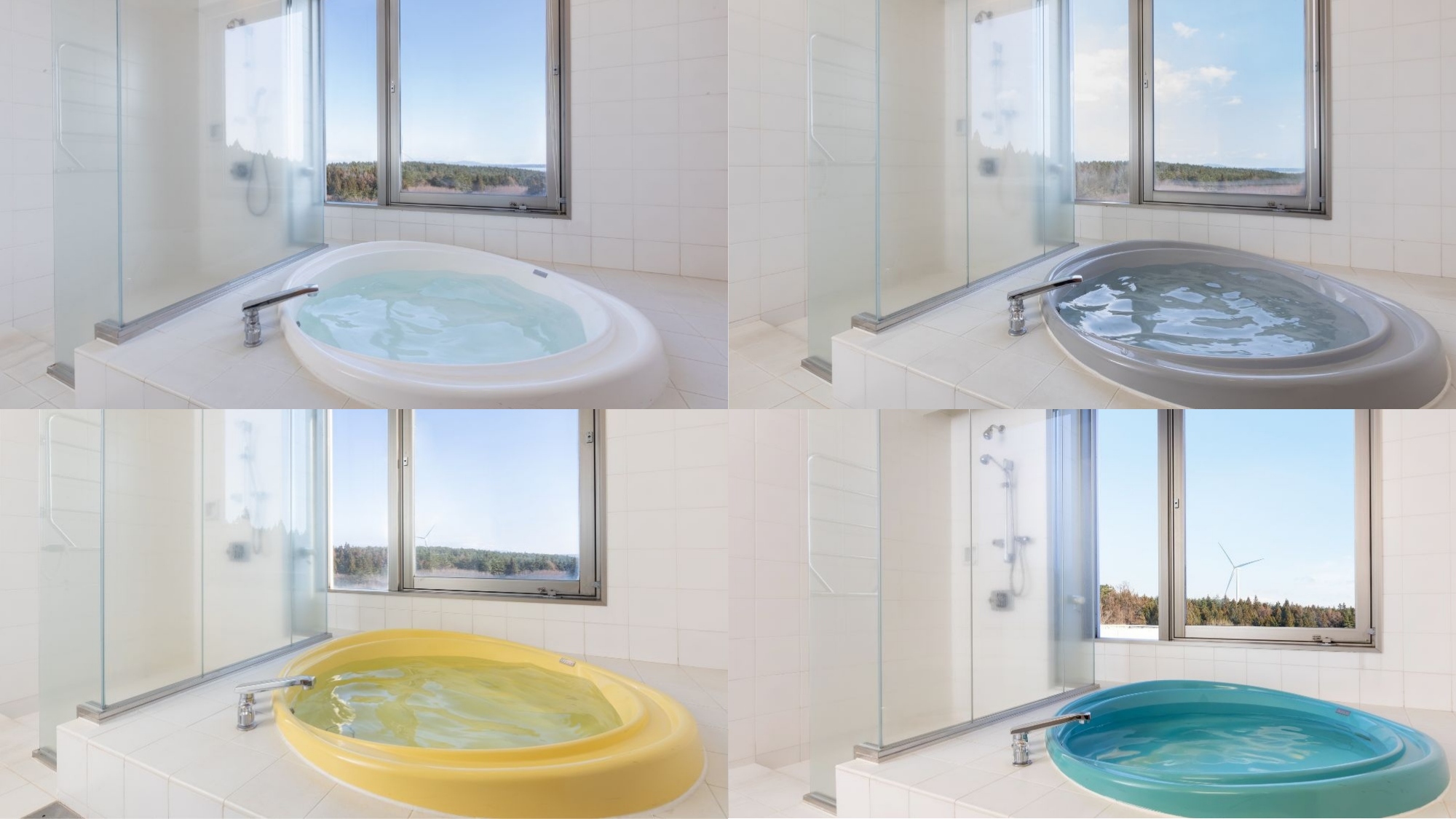 【洋室】ビューバス・デラックスツイン■禁煙■※浴槽の色は部屋により異なります※色の指定はできかねます