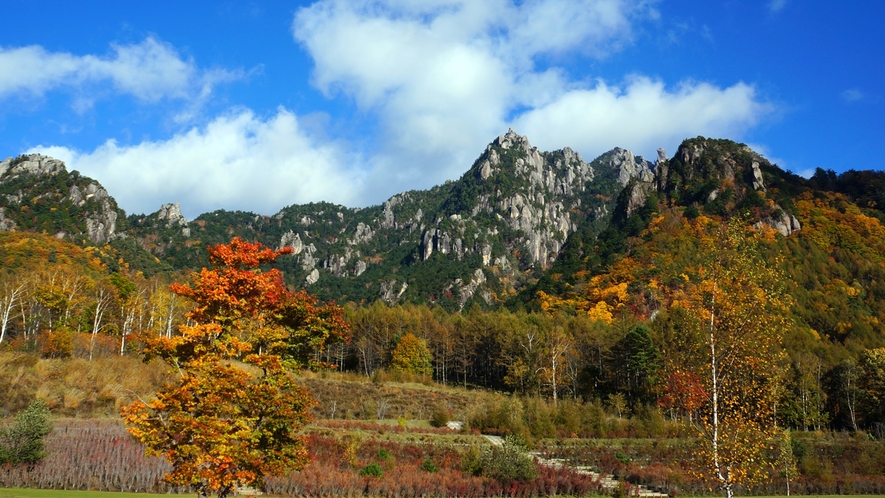 ＊紅葉/例年見頃10月下旬　みずがき山と美しい紅葉をごゆっくりお楽しみくださいませ。