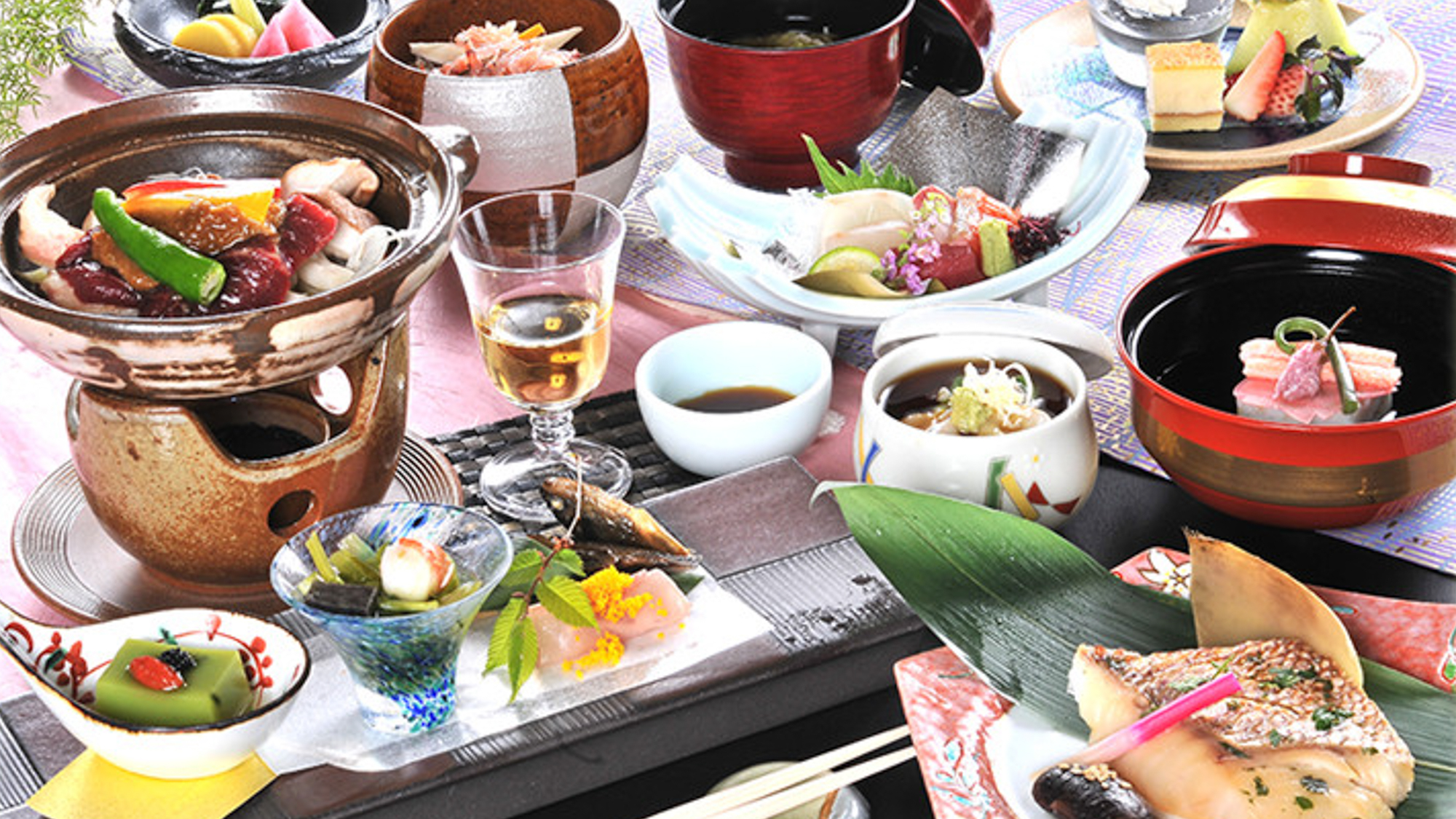 少し控えめの量にした全11品＜水輪コース＞