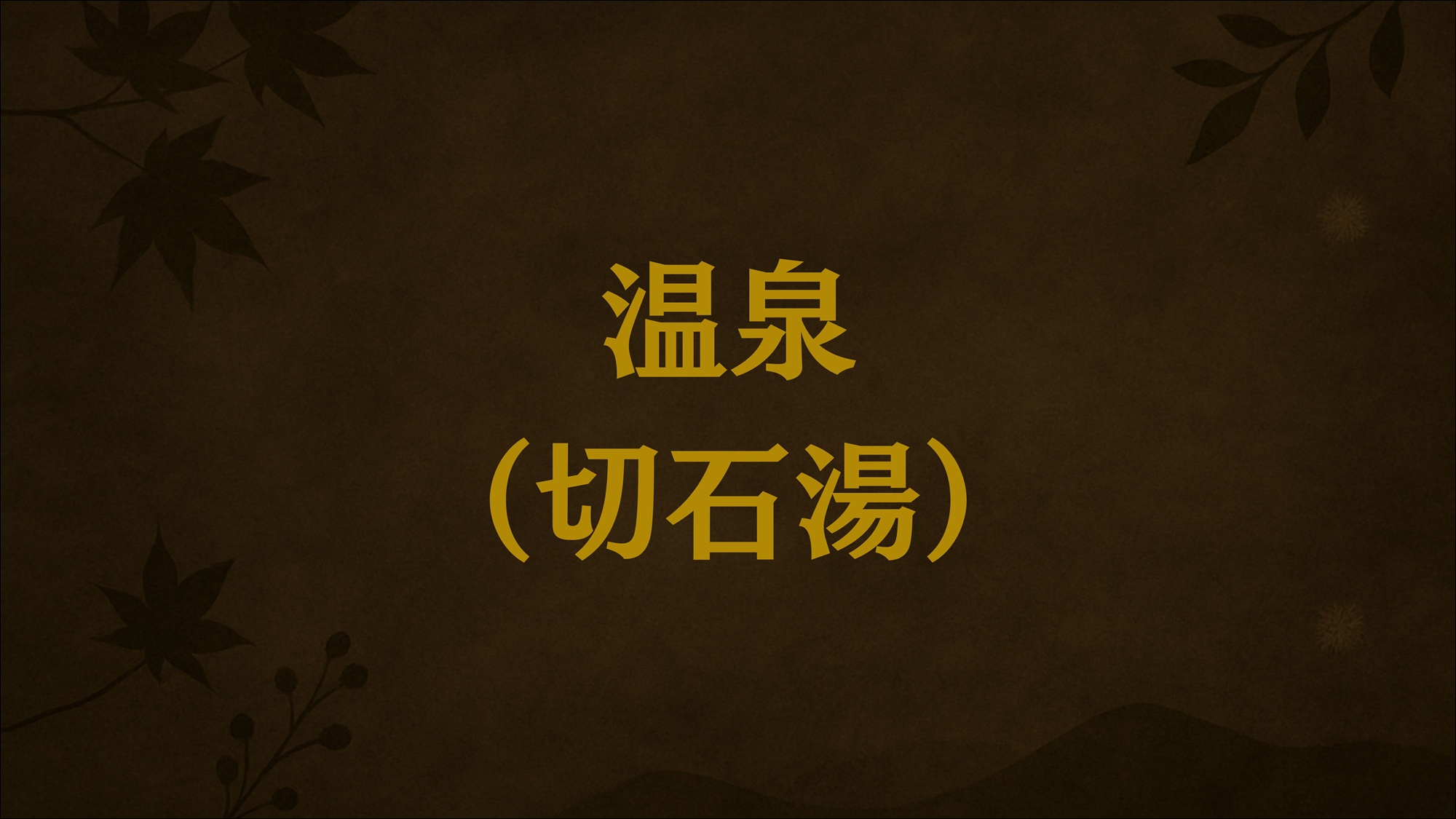 温泉（切石湯）