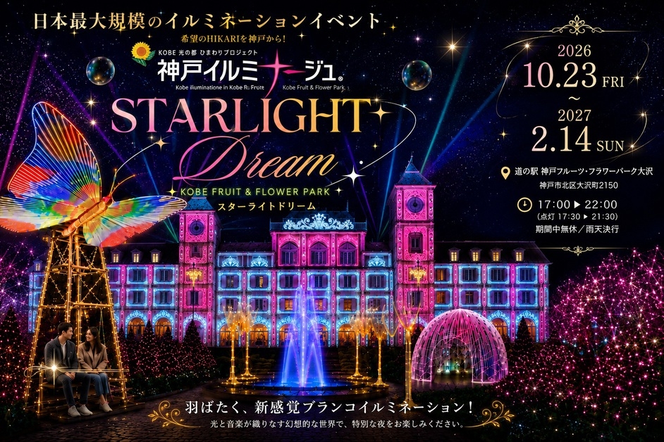 【1泊2食】神戸イルミナージュチケット付☆朝夕バイキングプラン