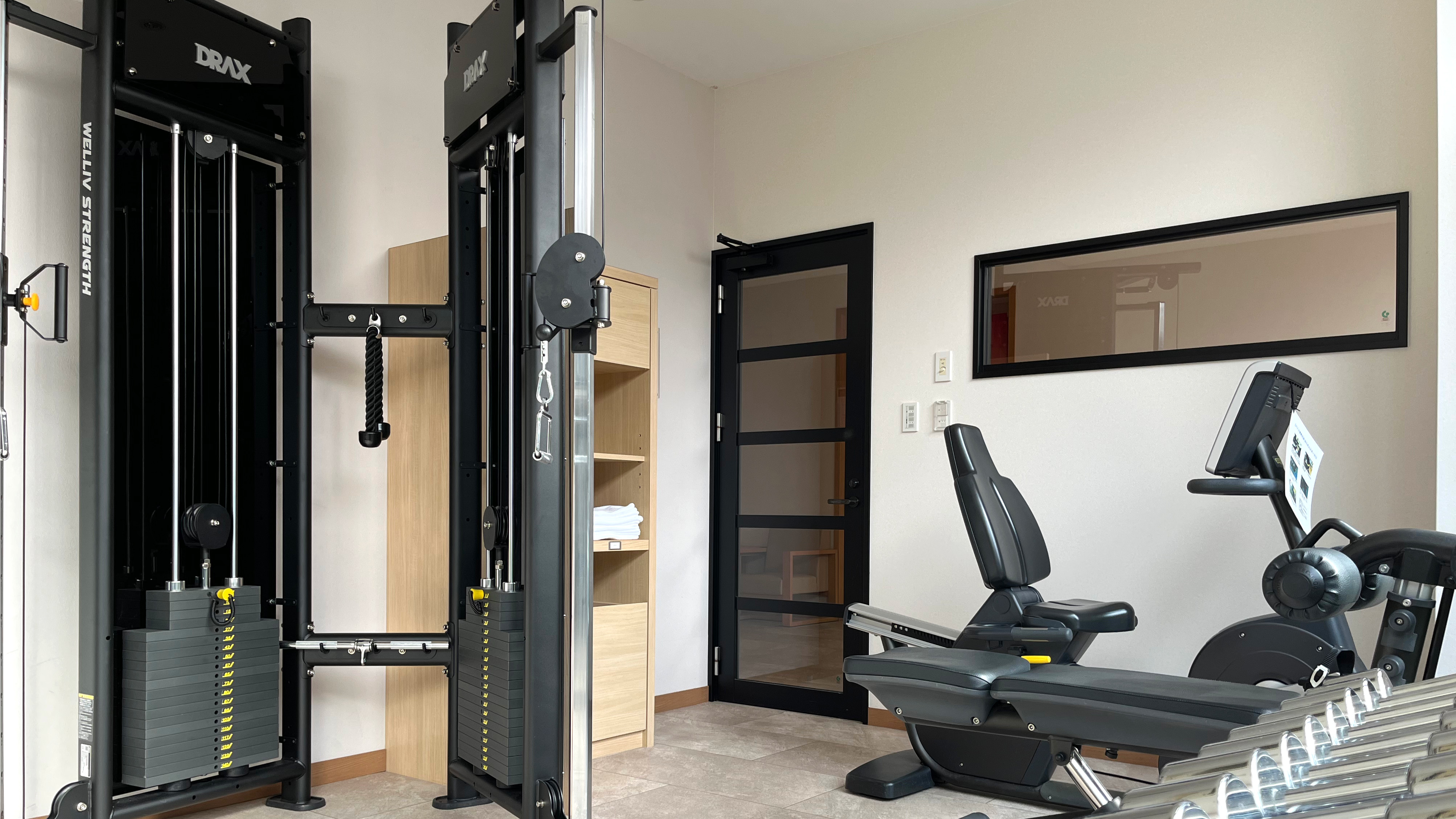 本格的な機材のトレーニングルーム。