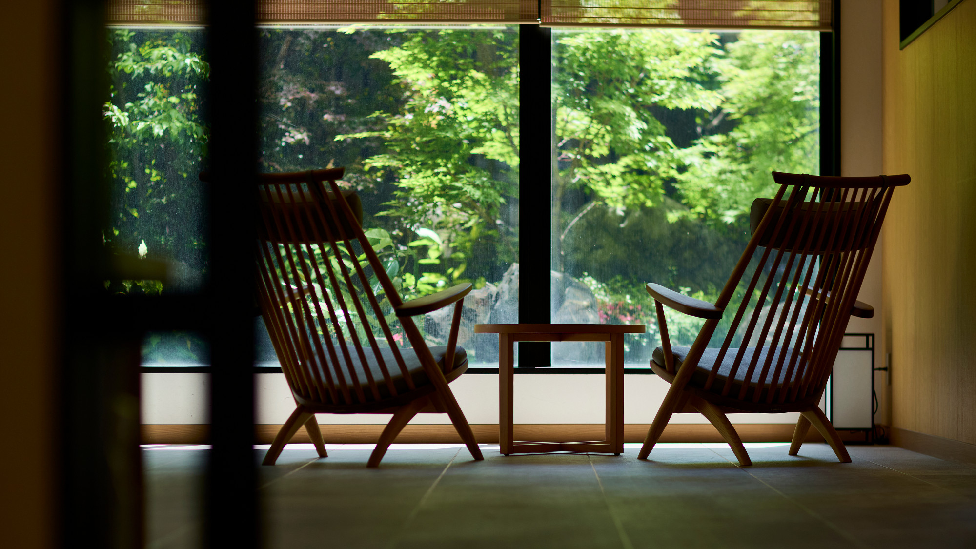 湯上りラウンジからも庭園をお愉しみいただけます。