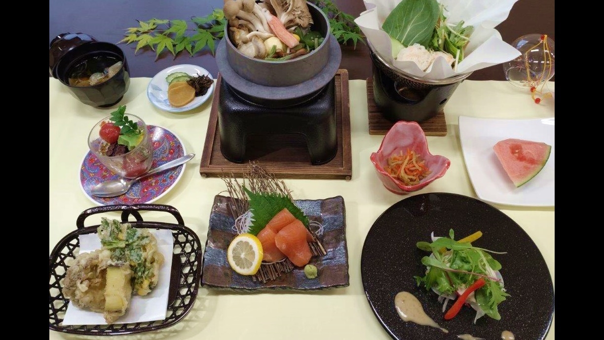 【7月〜10月限定★清流プラン】ご当地サーモン！倉渕産「銀ひかり」のお造り付♪天然温泉でさっぱり