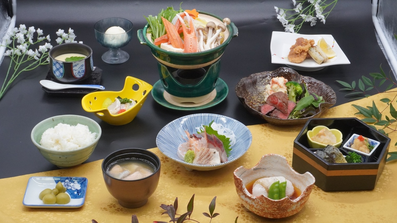 【グルメコース：緑陽会席】スタンダードコースをグレードアップした2食付プラン