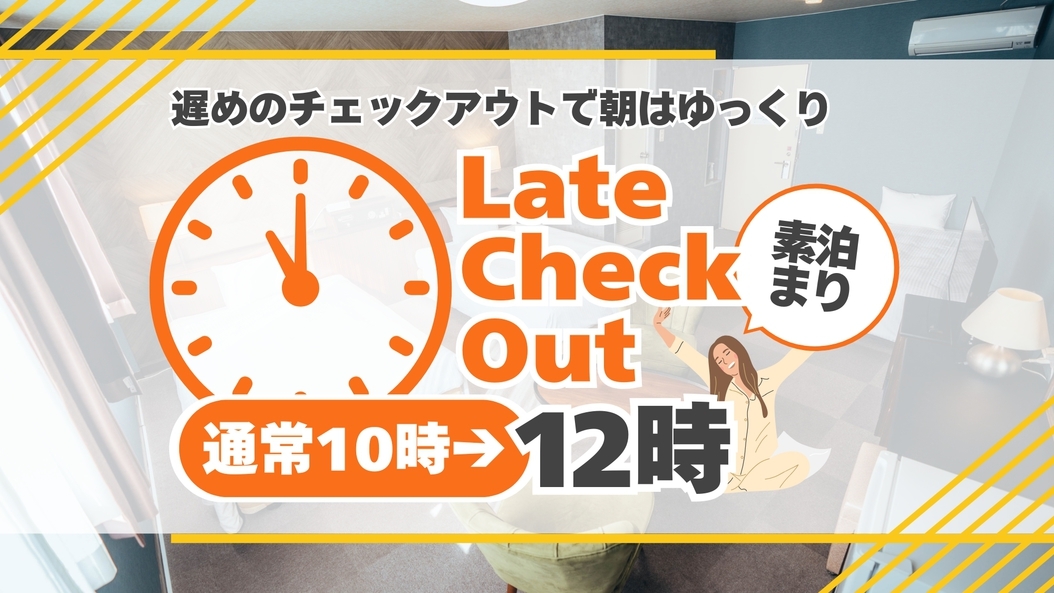 ☆チェックアウト12時特典☆レイトアウトプラン☆【素泊り】