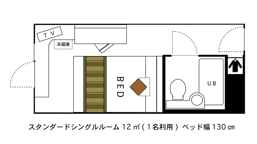 スタンダードシングル　間取り図