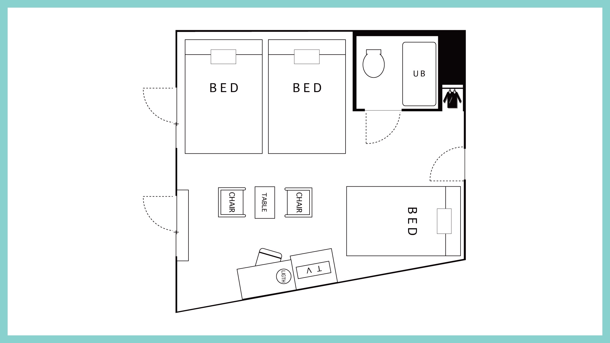 トリプルルーム間取り