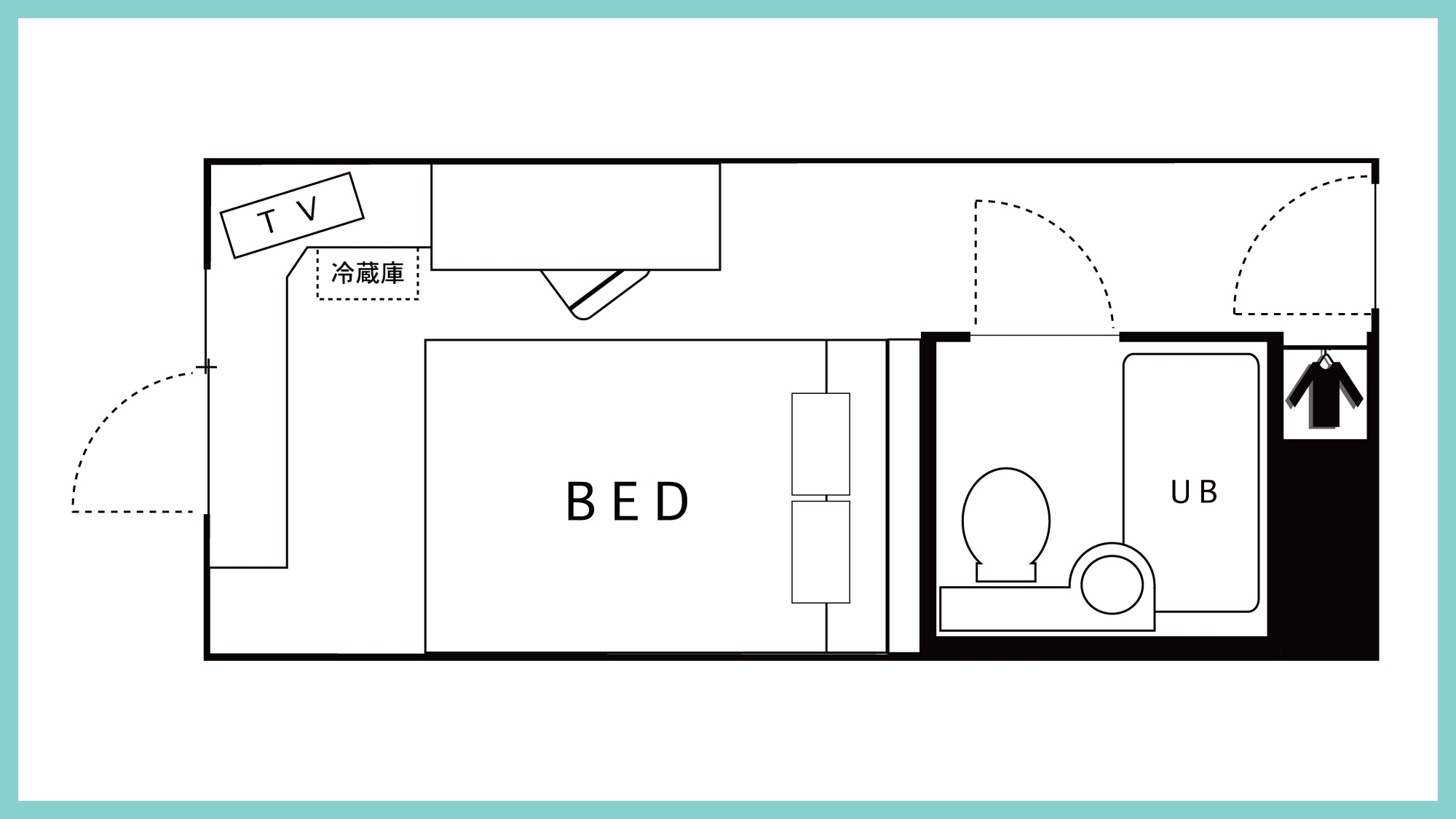 スタンダードセミダブルルーム間取り