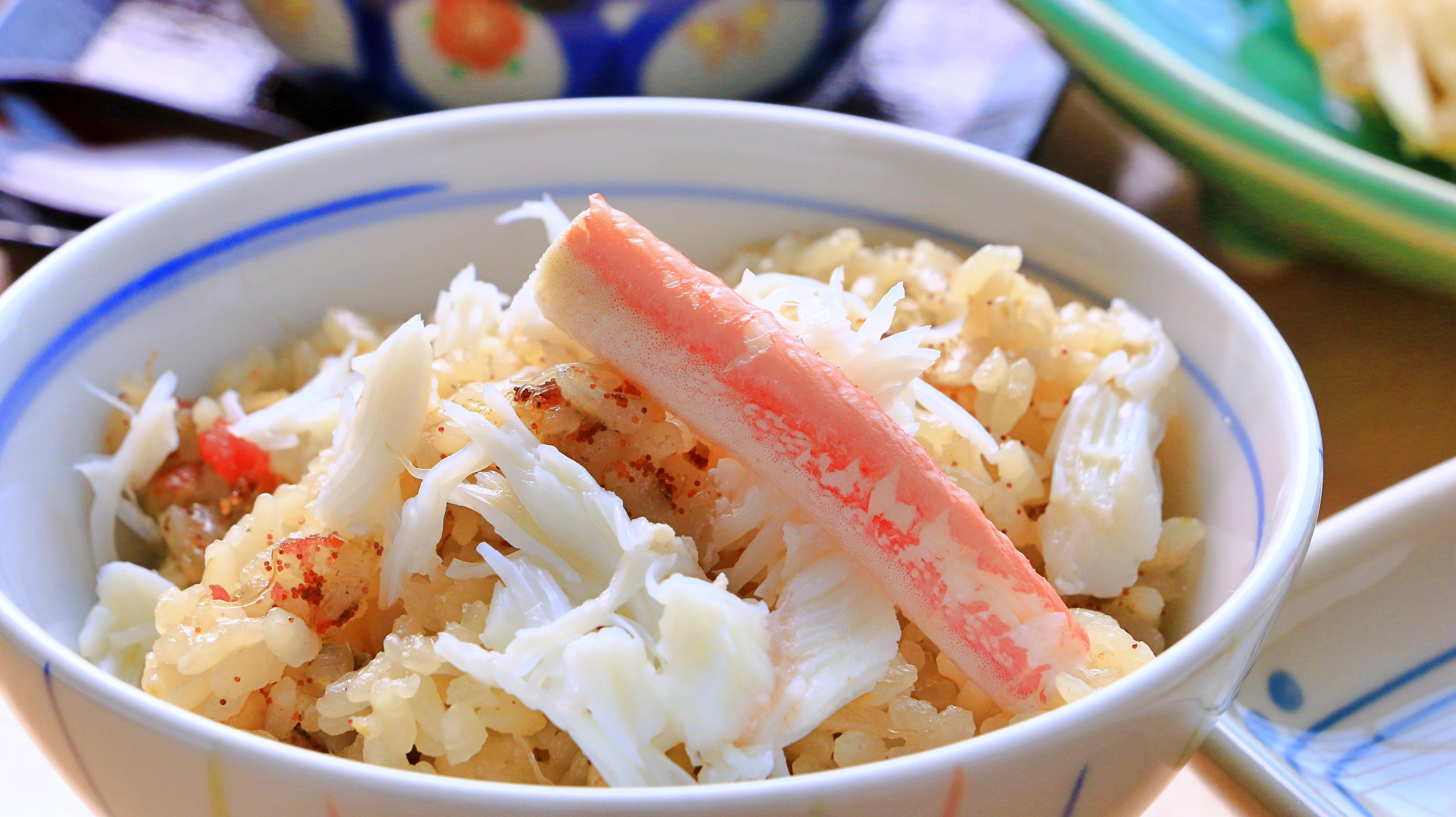【朝食】セコガニご飯がついた11-12月限定の朝食です。