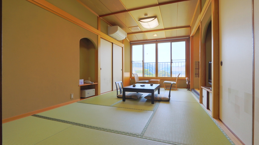 【洗面・トイレ付9畳和室】すべてのお部屋から日本海を眺めることができます