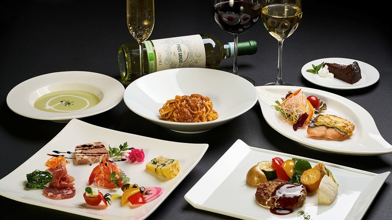 【夕食一例：シェフおすすめプラン】イタリアンフルコースをご提供します！