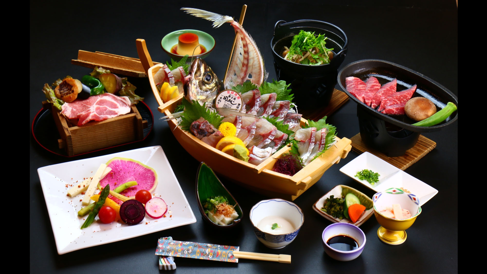 【1番人気】関アジの姿造り＆豊後牛で豊後の味覚堪能♪創作会席　-花心-hanagokoro