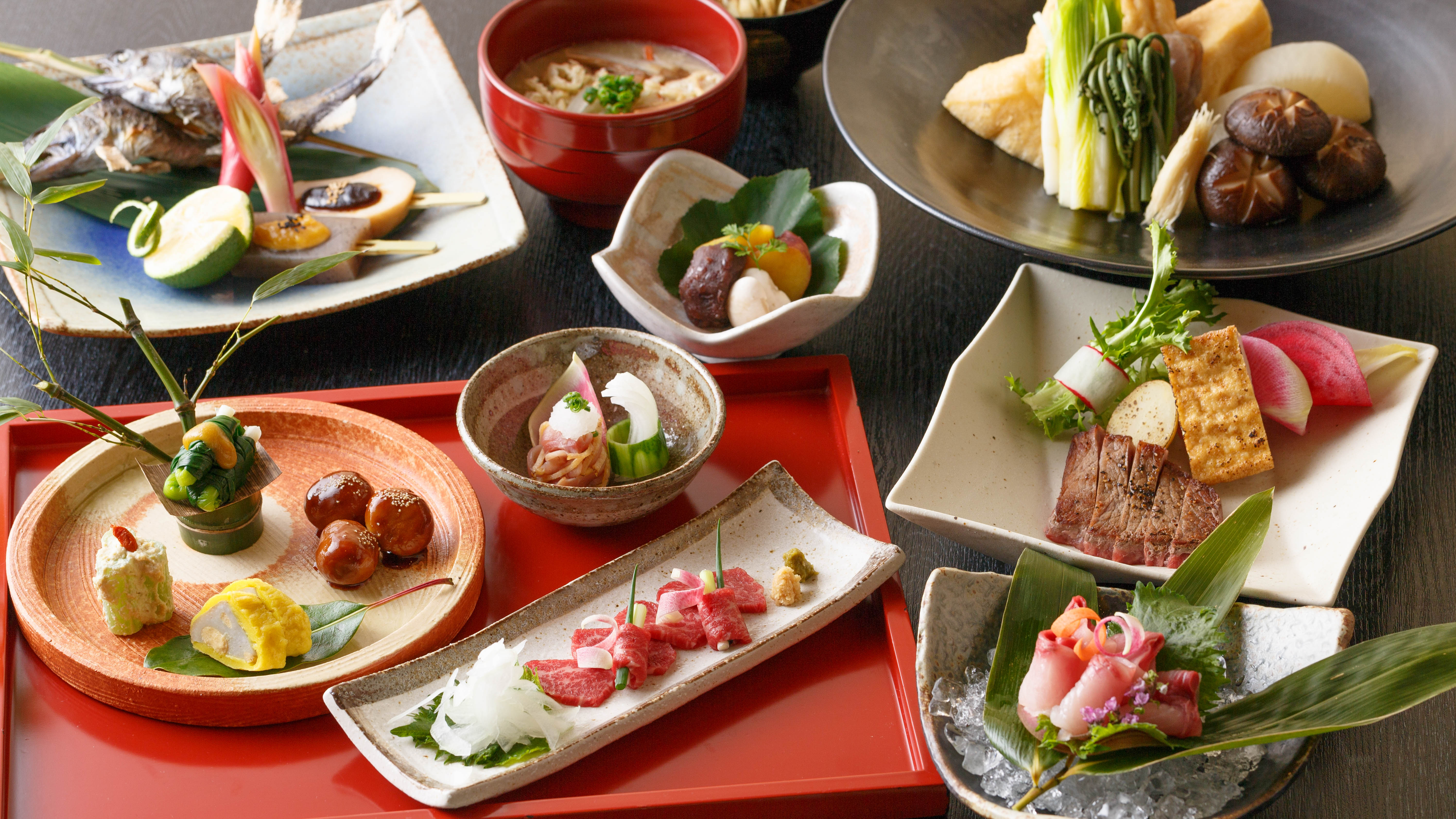 【盛り付け例】季節の会席料理