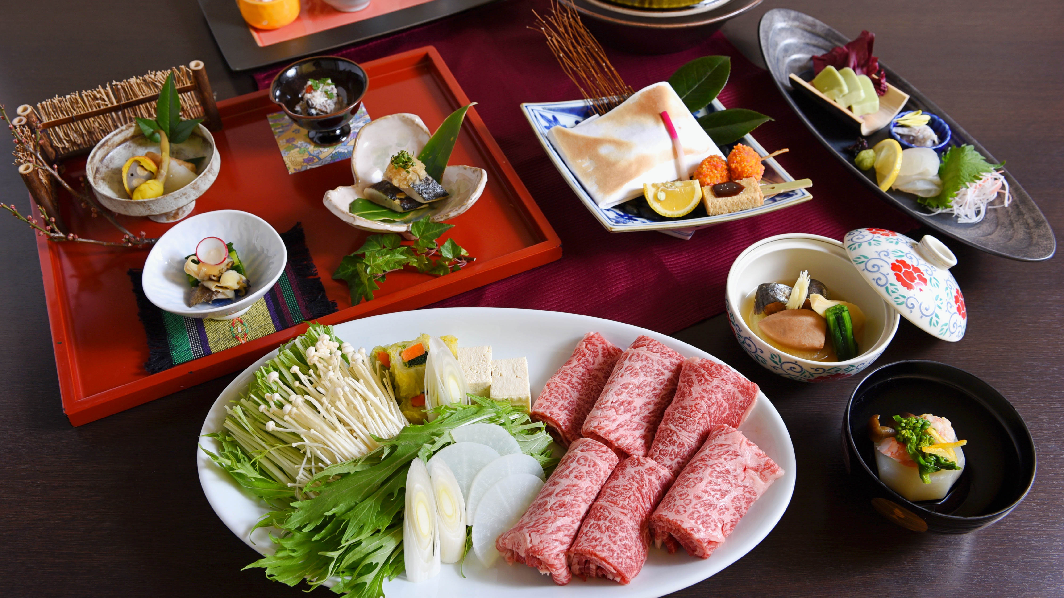 【盛り付け例】季節の会席料理