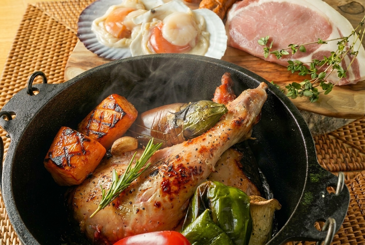 【朝・夕食付き/ログホテル】カジュアルBBQディナーとホットサンドの朝食付き