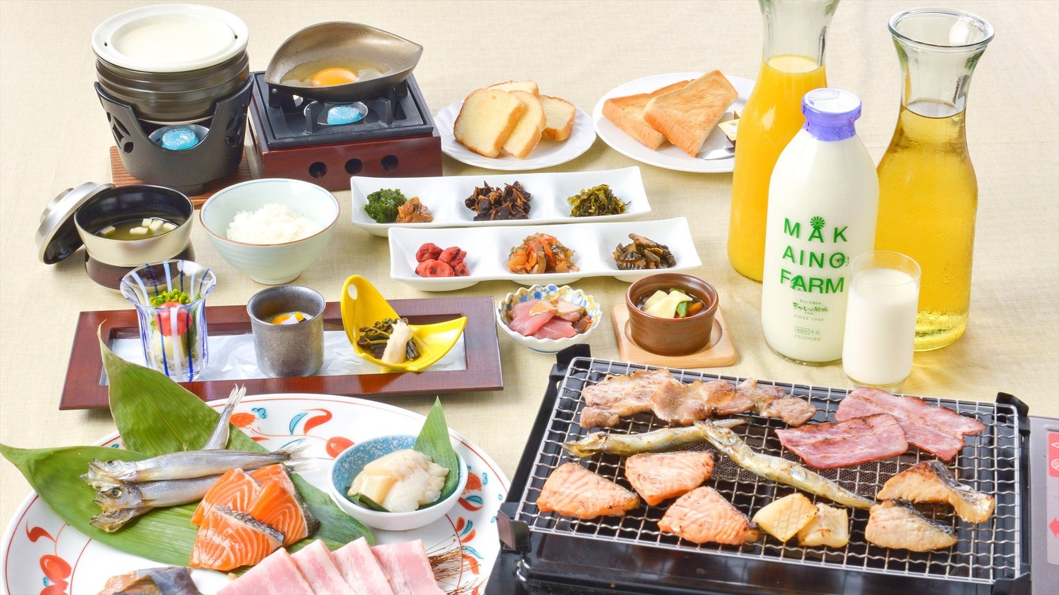 【楽天スーパーSALE】5％OFF★朝食付★富士山の見えるレストランで網焼きハーフバイキング 　