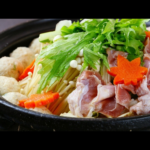 ■【お食事一例】名物・シャモ鍋
