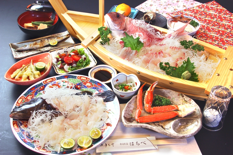 【本当の旨いはコレ！！】高級魚「クエ」と旬魚の姿盛り♪はちべ冬の海幸満腹プラン〔１泊２食付〕