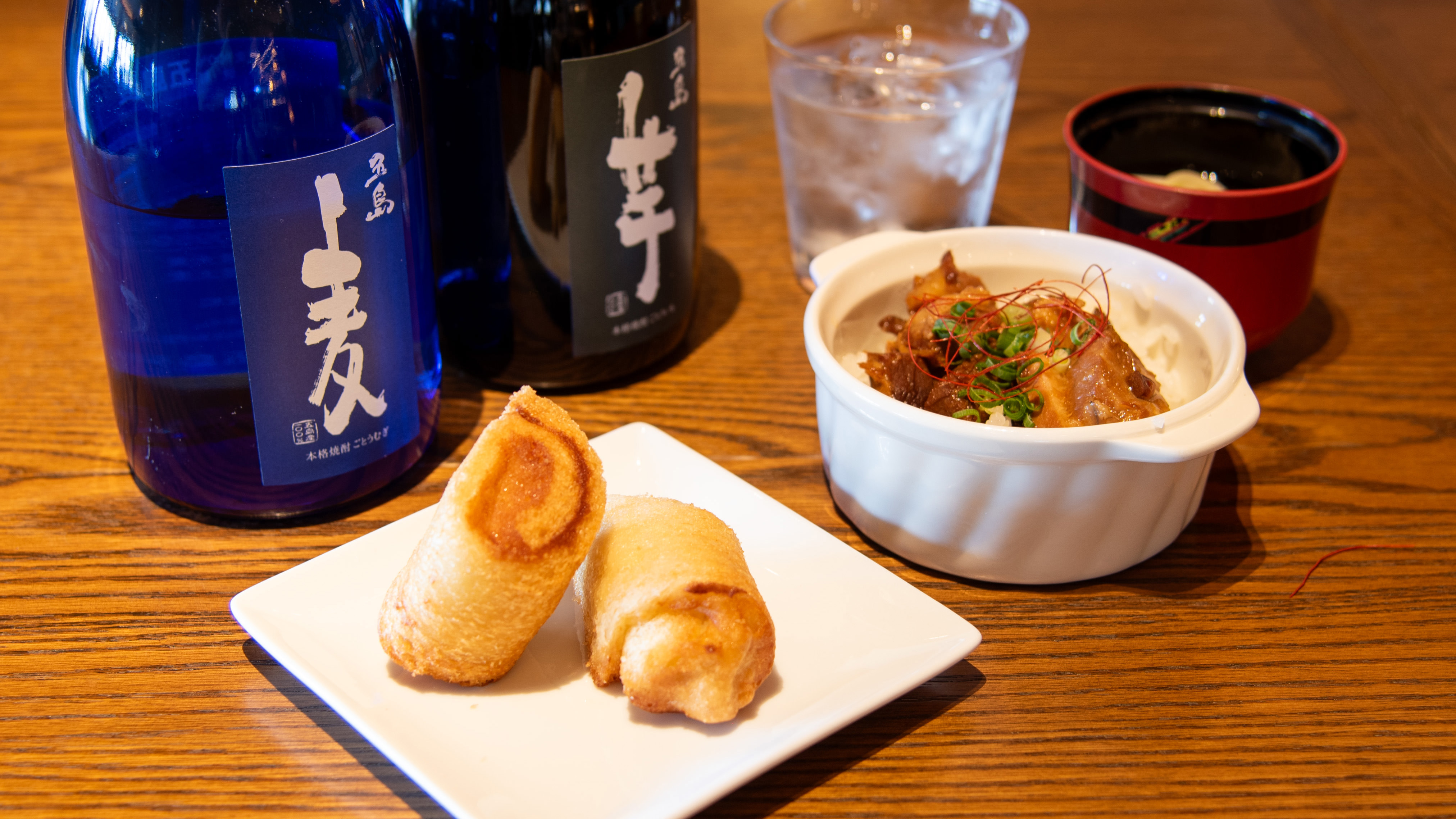 長崎の焼酎×長崎名物ハトシ、角煮