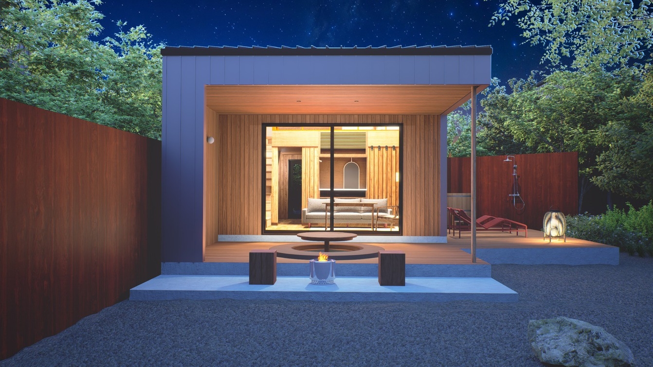 【別邸×早割30】露天風呂・サウナ・焚火テラス付きガーデンスイート＜夕朝食付／部屋食＞