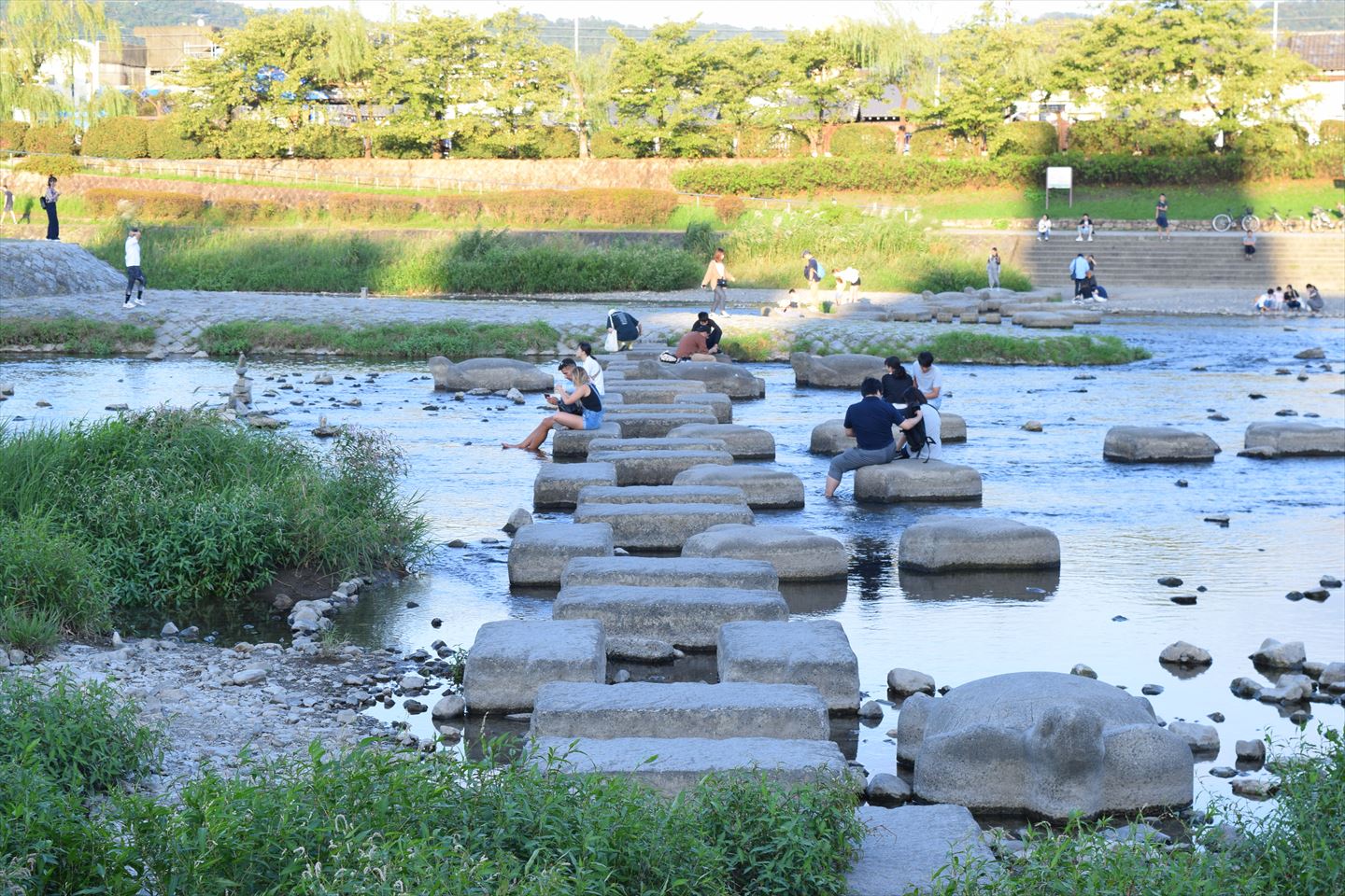 鴨川デルタ公園飛び石