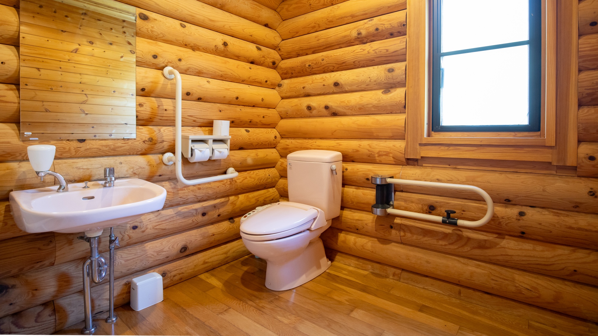 *【ログハウス】バリアフリー仕様。車椅子ご利用のお客様も安心してお泊りいただけます