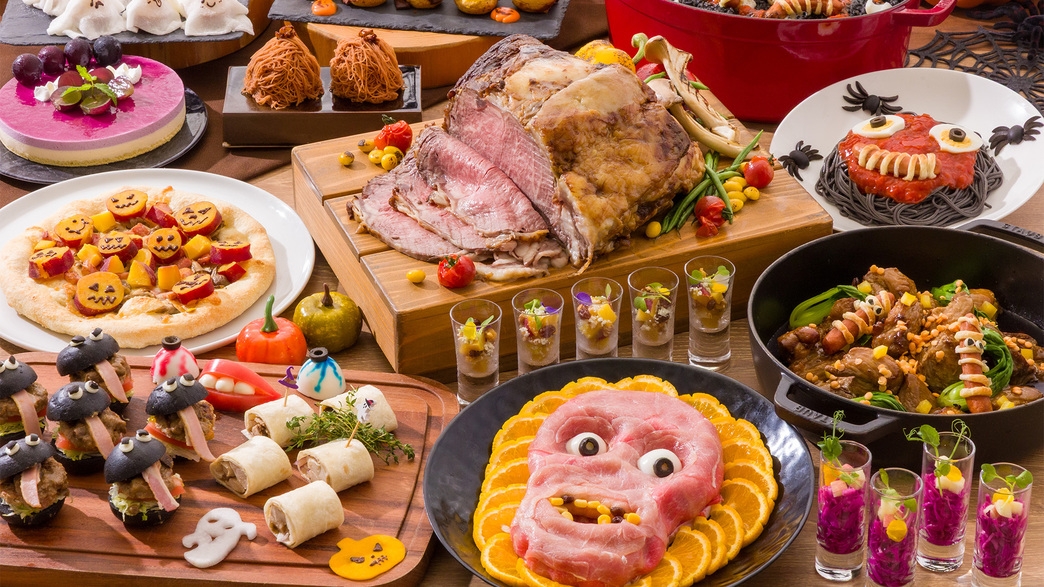 【9/11〜11/8限定！2食付】“コワ可愛い”ハロウィーンブッフェ2026開催中(ワンドリンク付)
