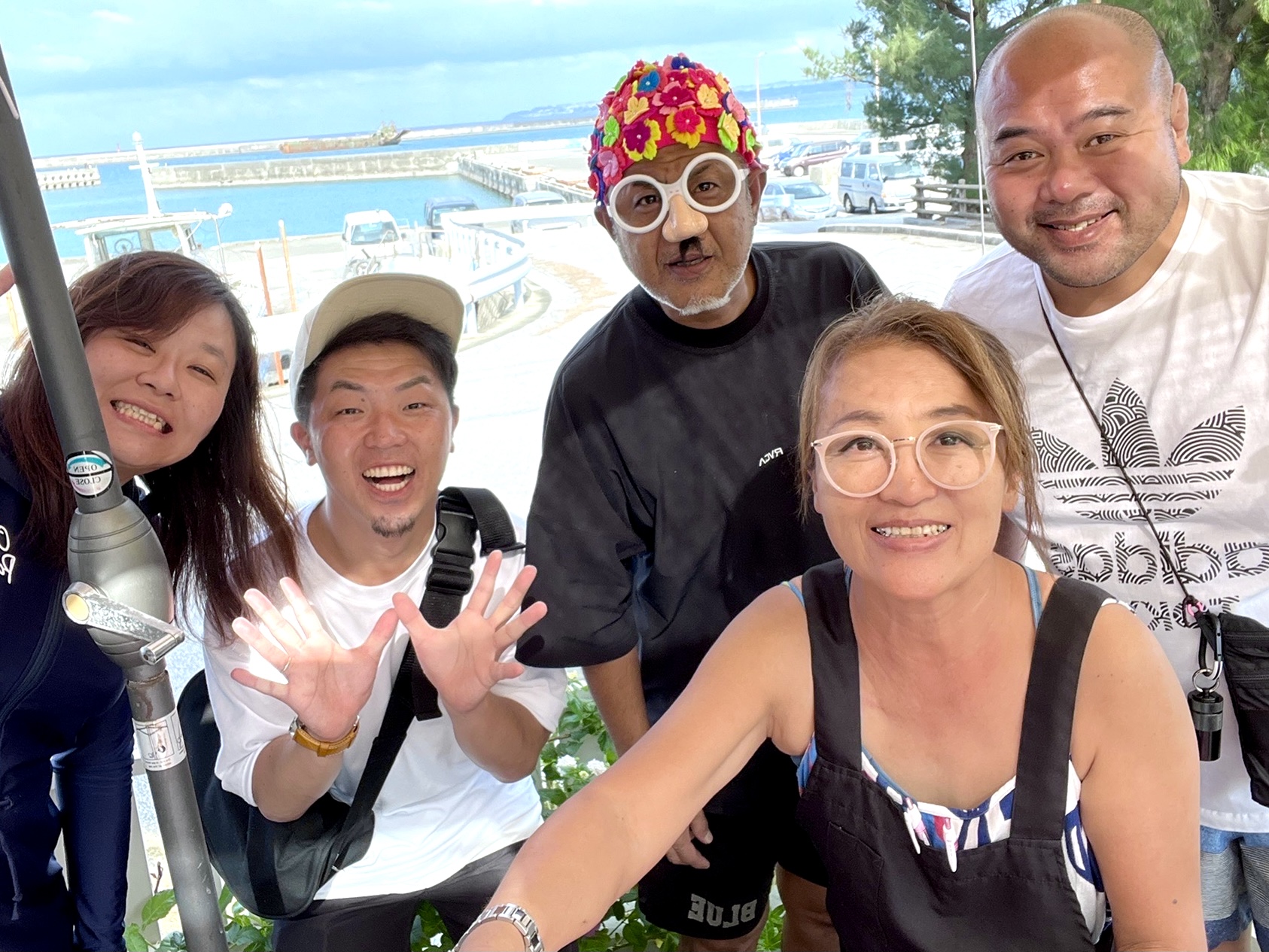 宿泊のお客様と記念撮影