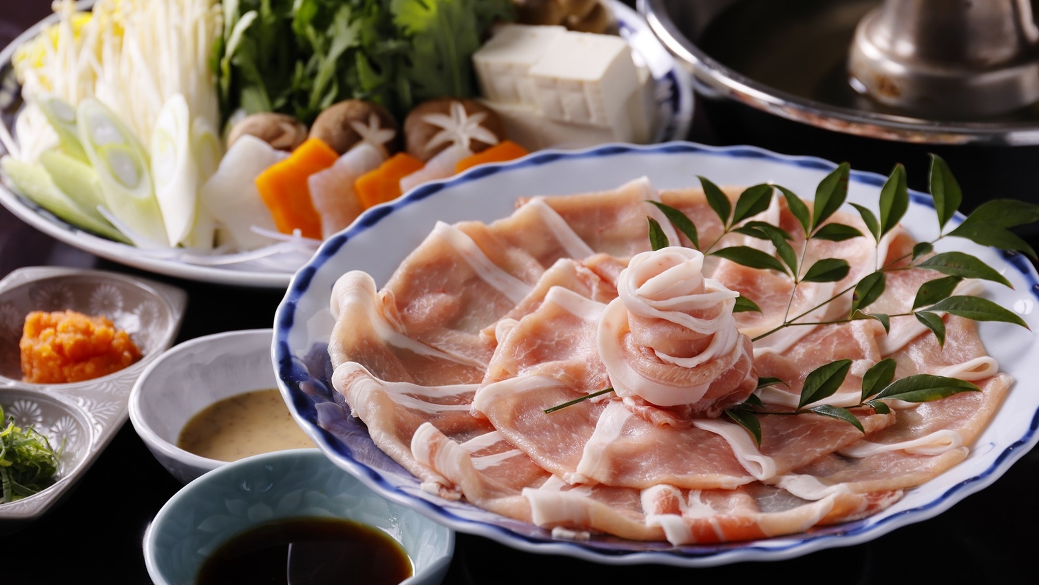 【選べるお鍋プラン】大和ポークのしゃぶしゃぶorぼたん鍋or大和肉鶏の飛鳥鍋　お好きなものをチョイス