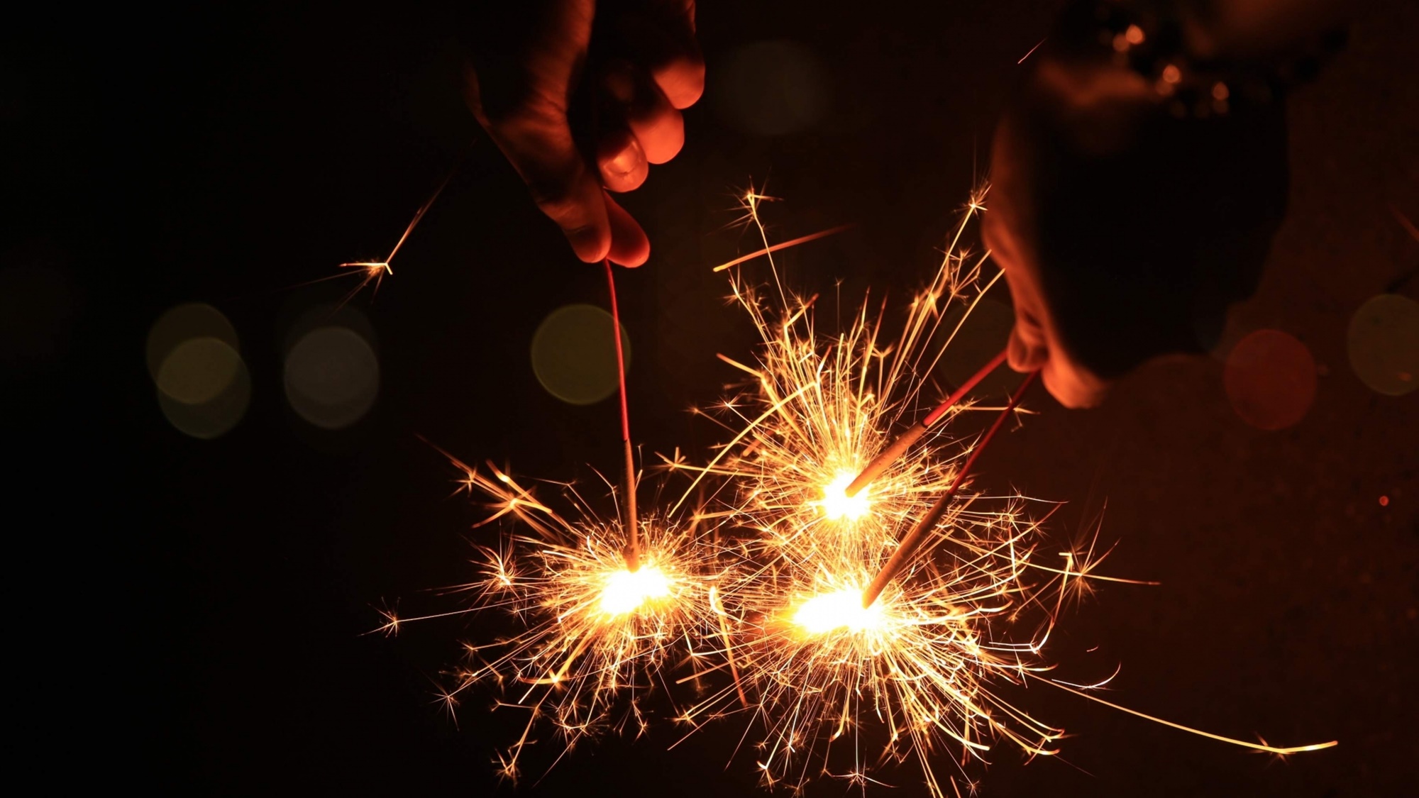 夏のファミリープラン　手持ち花火