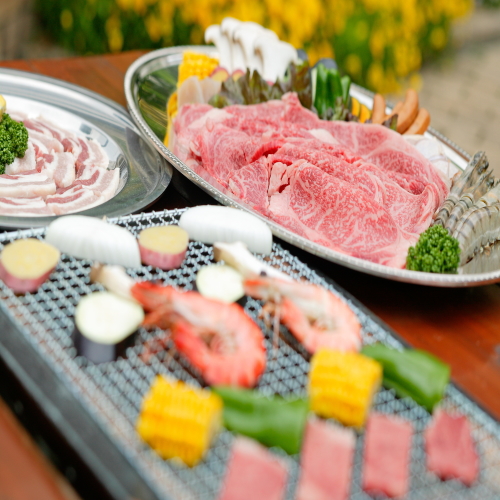 【2食付】夕食バーベキュー付プラン♪